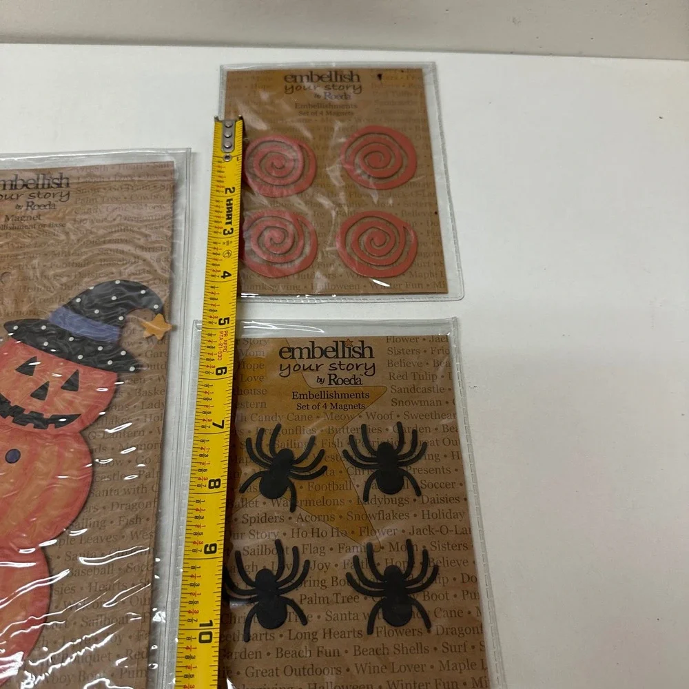 DEMDACO Roeda Embellish Your Story Halloween Magnets Pumpkin Bat Spider Lot